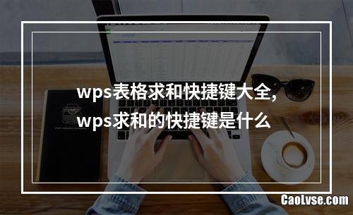 wps表格求和快捷键大全,wps求和的快捷键是什么