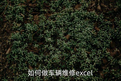 如何做车辆维修excel